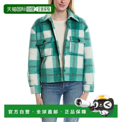 自营PJ Salvage Cozy Plaid Jacket - Green 外套美国直发奥莱