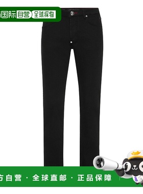 自营philipp pleinDenim Trousers Super Straight Cut Skulls -