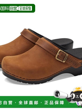 1h可退 【美国直邮】Sanita女士时装凉鞋圆头真皮一脚蹬时尚舒适