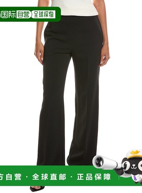 自营 Milly Natia绉纱长裤-黑色 美国奥莱直发休闲裤喇叭裤西装裤