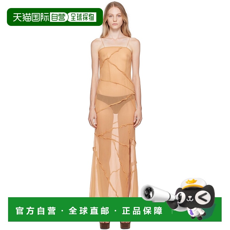 1h可退 香港直邮潮奢 Kim Shui 女士 驼色连衣裙 KS2023FW47