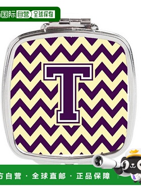 自营 Carolines Treasures CJ1058-TSCM 字母 T 雪佛龙紫色正品