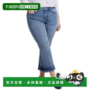 美国奥莱直发直筒裤 多 NYDJ加玛丽莲洪流峰脚踝作物牛仔裤 自营