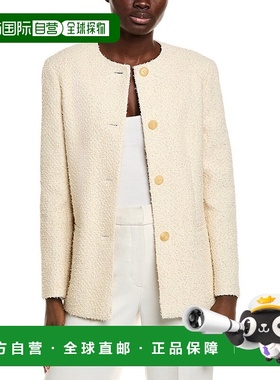 自营Lafayette 148 New York Collarless Jacket - white 美国奥