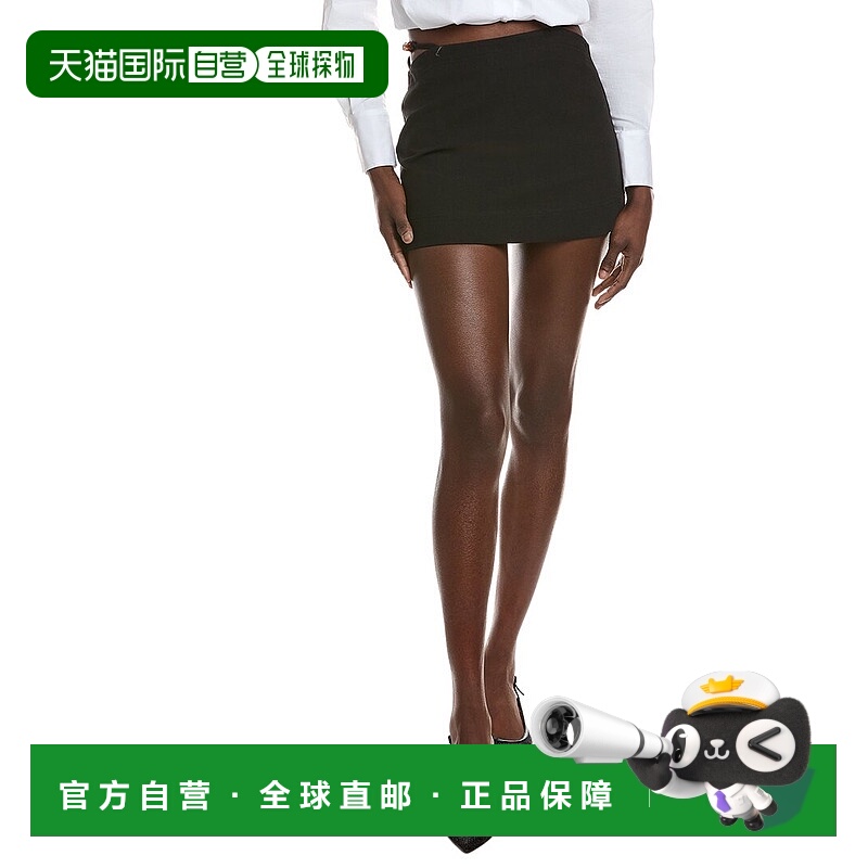 自营GANNI Suiting Mini Skirt - black 美国奥莱直发