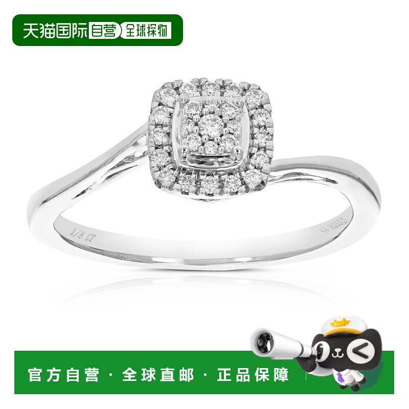 自营vir jewels1/8 克拉圆形切割实验室培育钻石结婚订婚戒指 .92