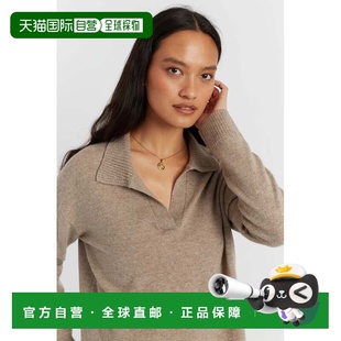 自营chinti & parkerWarm-Oatmeal Wool-Cashmere Collared Sweat