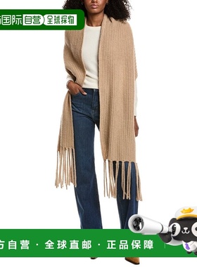 自营Portolano Fringes Chunky Alpaca & Wool-Blend Wrap - brow