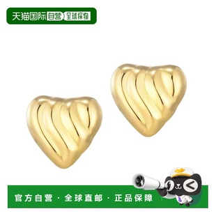 自营adornia14k镀金心形耳钉-金色 美国奥莱直发配饰