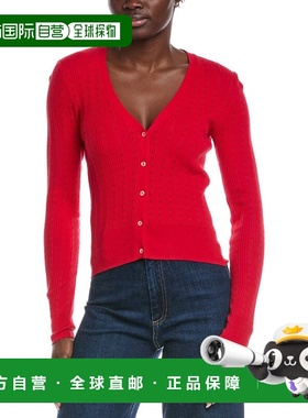 自营Autumn Cashmere Pointelle Cardigan - red 美国奥莱直发
