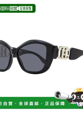 自营 Karl Lagerfeld女式改良矩形太阳镜KL6102S 001黑色56mm-001