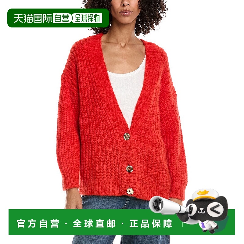 自营ba&sh Baba Alpaca-Blend Cardigan - rouge 美国奥莱直发