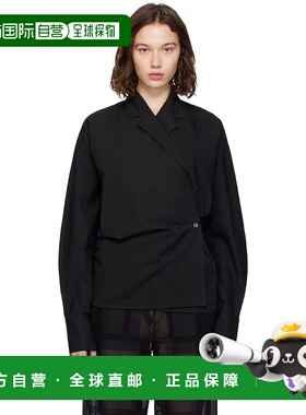 1h可退 香港直邮潮奢 TOTÊME 女士 黑色裹身上装 253WRT0543FB042