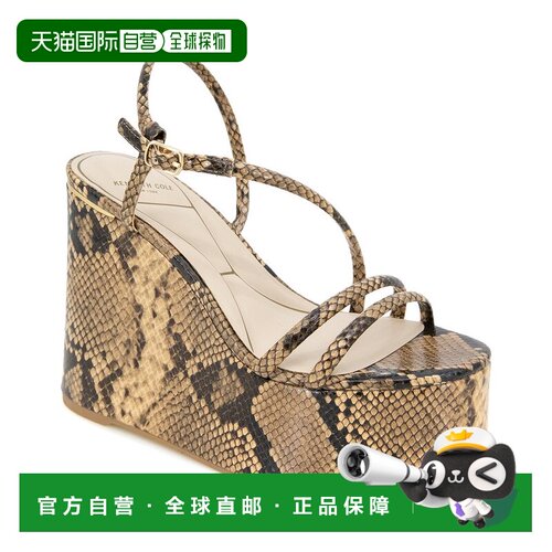 自营Kenneth Cole New York Tatiana蛇皮凉鞋-tan 美国奥莱直发