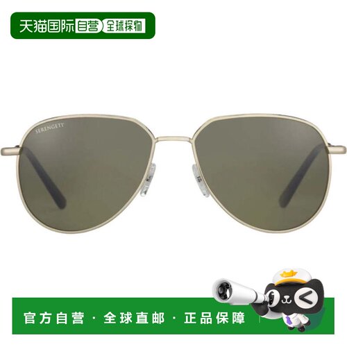 自营serengetiHaywood Thin Metal Frame Sunglasses with Gold F