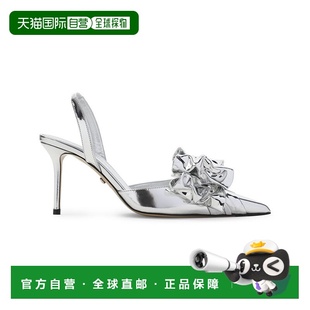 Ruffled Pumps With Silver Bow 自營mach Detail machMetallic