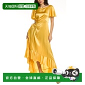 cinq 真丝中长连衣裙黄色 自营 Patti septCinq Sept 美国奥