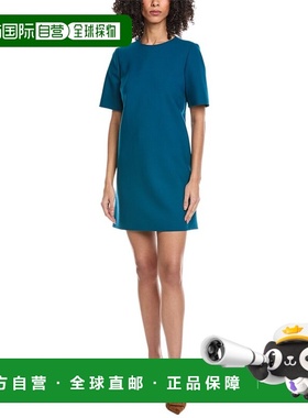 自营Oscar de la Renta Solid Silk-Lined Wool-Blend Shift Dres