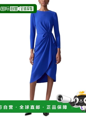 自营Carolina Herrera Midi Dress - blue 美国奥莱直发