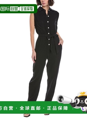 自营Vitamin A Sabina Linen-Blend Jumpsuit - black 美国奥莱直