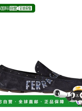 自营Salvatore Ferragamo Calfskin Slip-On Men's Loafers - blu