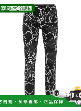 自营philipp plein牛仔裤 级直筒剪裁 Skull&Bones - 夏夜 美国奥