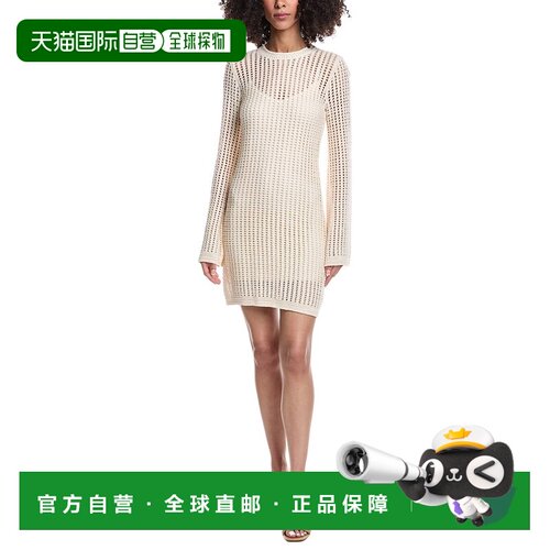 自营frame denimFRAME The Crochet Bell Dress - white 美国奥莱