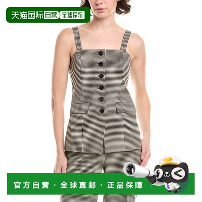 自营Anne Klein Houndstooth背心-灰色 美国奥莱直发