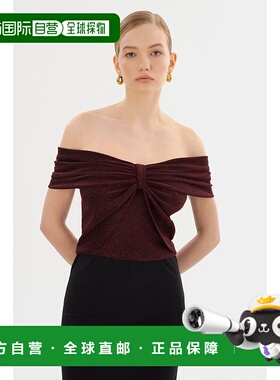 自营 lamarqueCamelia | Lurex针织上衣-红色 美国奥莱直发性感