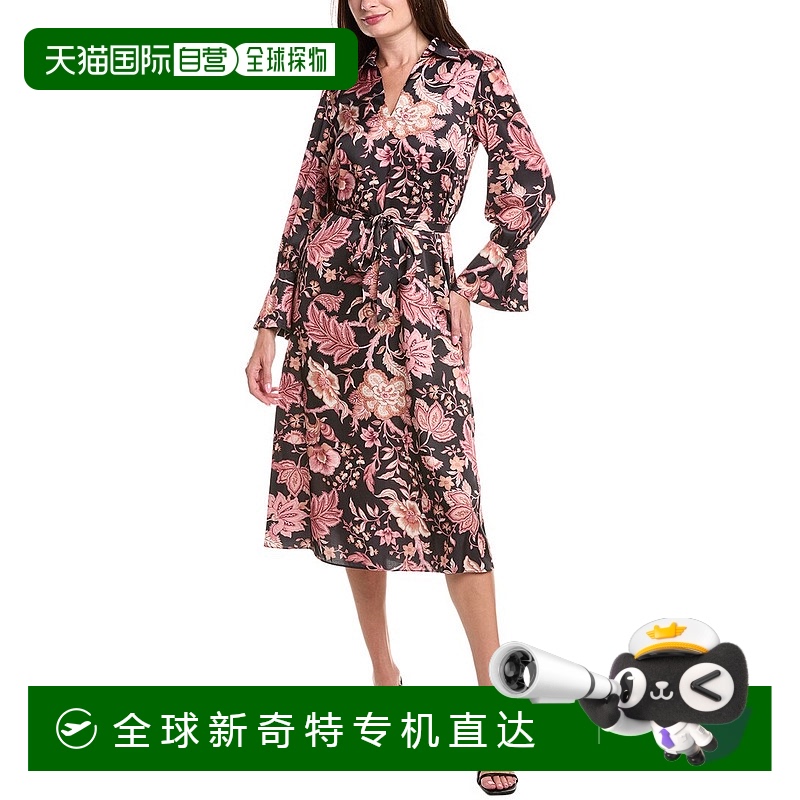 自营 Julia Jordan缎面迷笛连衣裙-黑色 【美国奥莱】直发