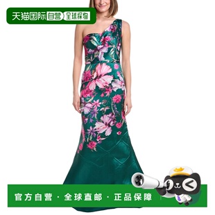 Shoulder 美国 自营Rene One Gown green Mikado Ruiz Printed