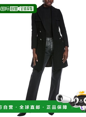 自营Etro Cappotto Wool Trench Coat - black 美国奥莱直发外套