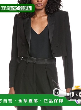 自营Bardot Fia Cropped Blazer - black 美国奥莱直发