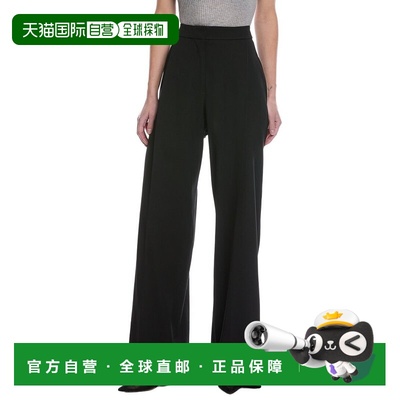 自营Oscar de la Renta Woven Wool-Blend Pant - black 美国奥莱