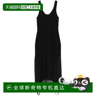 自营 美国奥莱直发 fendi不对称下摆针织连衣裙 黑色