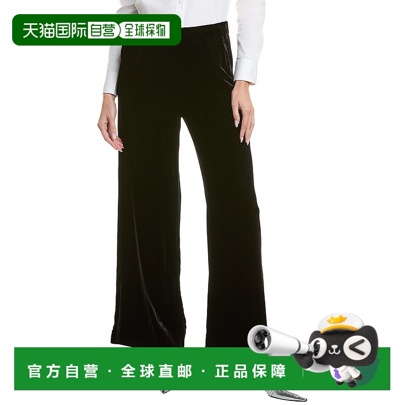 自营Faherty Stretch Silk Velvet Genevieve Pant - black 美国