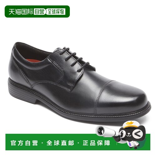 自营rockport罗克波特男子M黑色的Charlesroadcaptoe 美国奥莱直