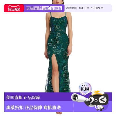 自营Dress The Population Tori Maxi Dress - green 美国奥莱直