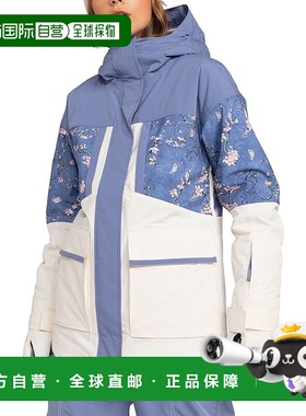 自营ROXY克洛伊金帕克-蓝色 夹克外套美国直发奥莱滑雪服