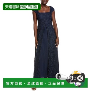 自营Kay Unger Claudia Gown - blue 美国奥莱直发连衣裙长裙