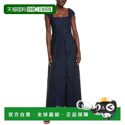 自营Kay Unger Claudia Gown - blue 美国奥莱直发连衣裙长裙