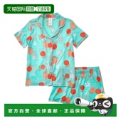美国奥莱 2pc Rene 自营 Pajama Rofe Sweet green Pretty Set