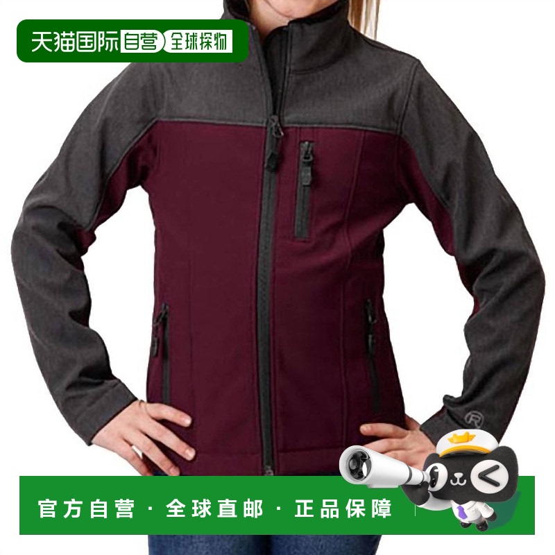 自营 roper葡萄酒中的女孩碎布软壳夹克 美国奥莱直发