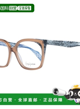 自营Yohji Yamamoto 女士光学镜女式镜架 - 棕色 美国奥莱直发
