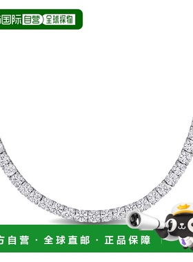 自营mimi & max33 CT TGW Created 925 纯银白色蓝宝石网球项链 -