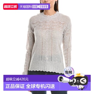 自营InCashmere Pointelle Cashmere Sweater - gray 美国奥莱直