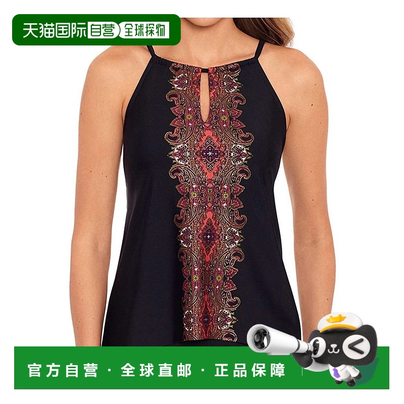 自营 miraclesuit克什米尔黑色猫眼比基尼上衣 - 黑色 美国奥莱直