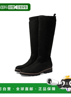 自营Vionic Ashburn女式黑色侧拉链膝盖高帮靴ZPO3323-黑色 美国