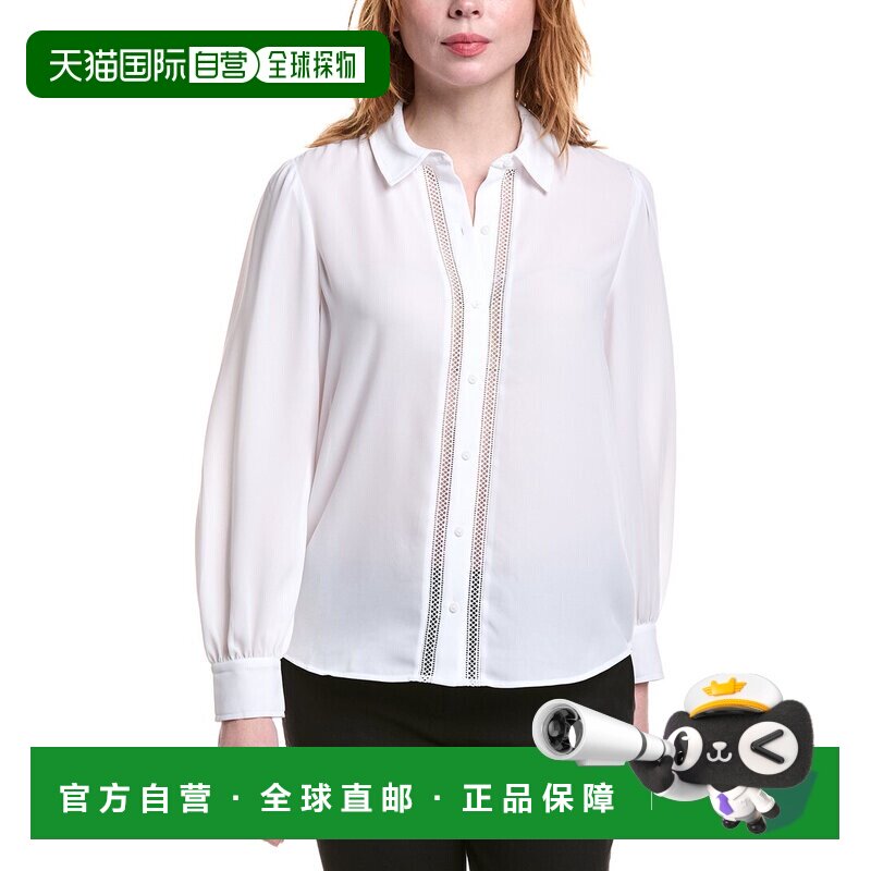 自营NYDJ Tiffany Blouse - White 泡泡袖美国直发奥莱