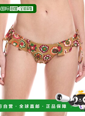 自营Montce Uno Ruffle Bows Bikini Bottom - brown 美国奥莱直